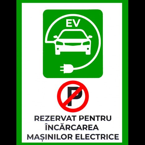 Placuta pentru rezervat pentru incarcarea masinilor electrice